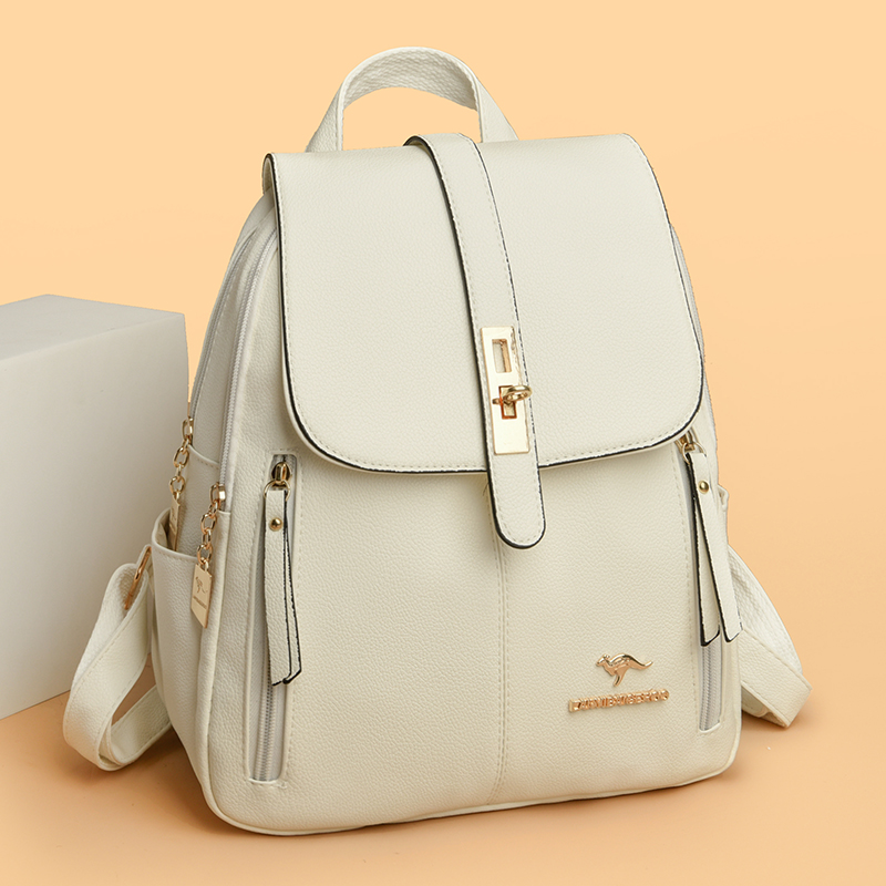 Genuine Leather Backpack - 2024 Genuine Women Leather Backpacks Shoulder