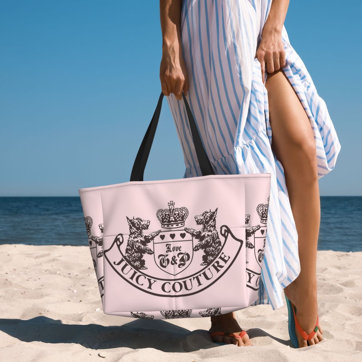 Luxury Yoga Bags - Y2k Juicy Couture Crest Beach Tote