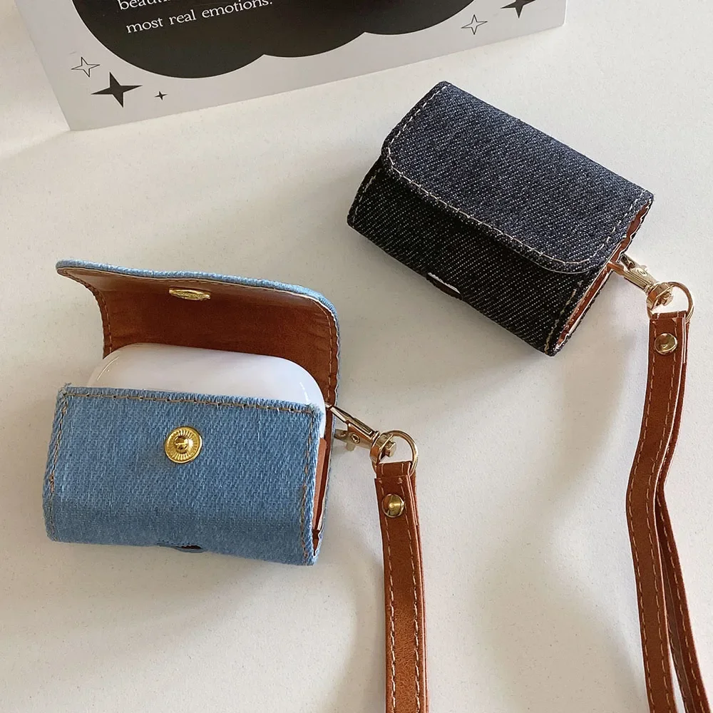 Luxury Bags Denim - 2024 New Denim Cloth Pattern Earphone