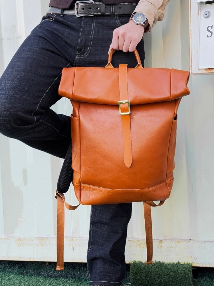 Large Capacity Mens Genuine Le - Genuine Leather Backpack recension och pris