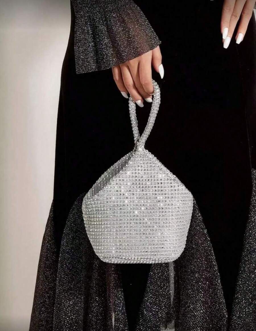 Rhinestone Bucket Bag Mini Dra - Mini Bag Evening Clutch recension och pris