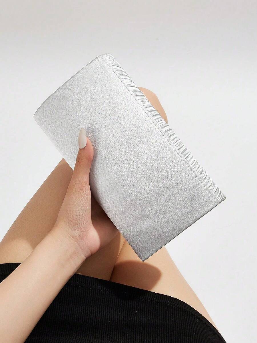Womens Pleated Satin Mini Flap - Mini Bag Evening Clutch recension och pris