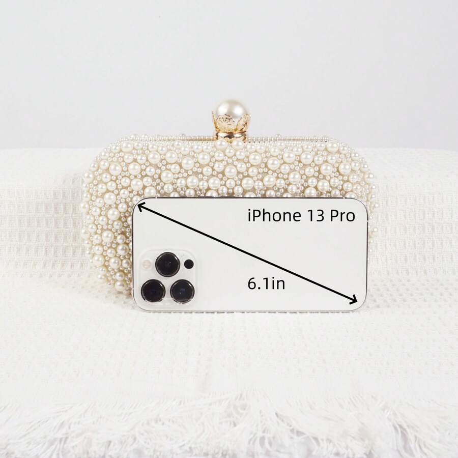 Mini Faux Pearl Beaded Clutch  - Mini Bag Evening Clutch recension och pris