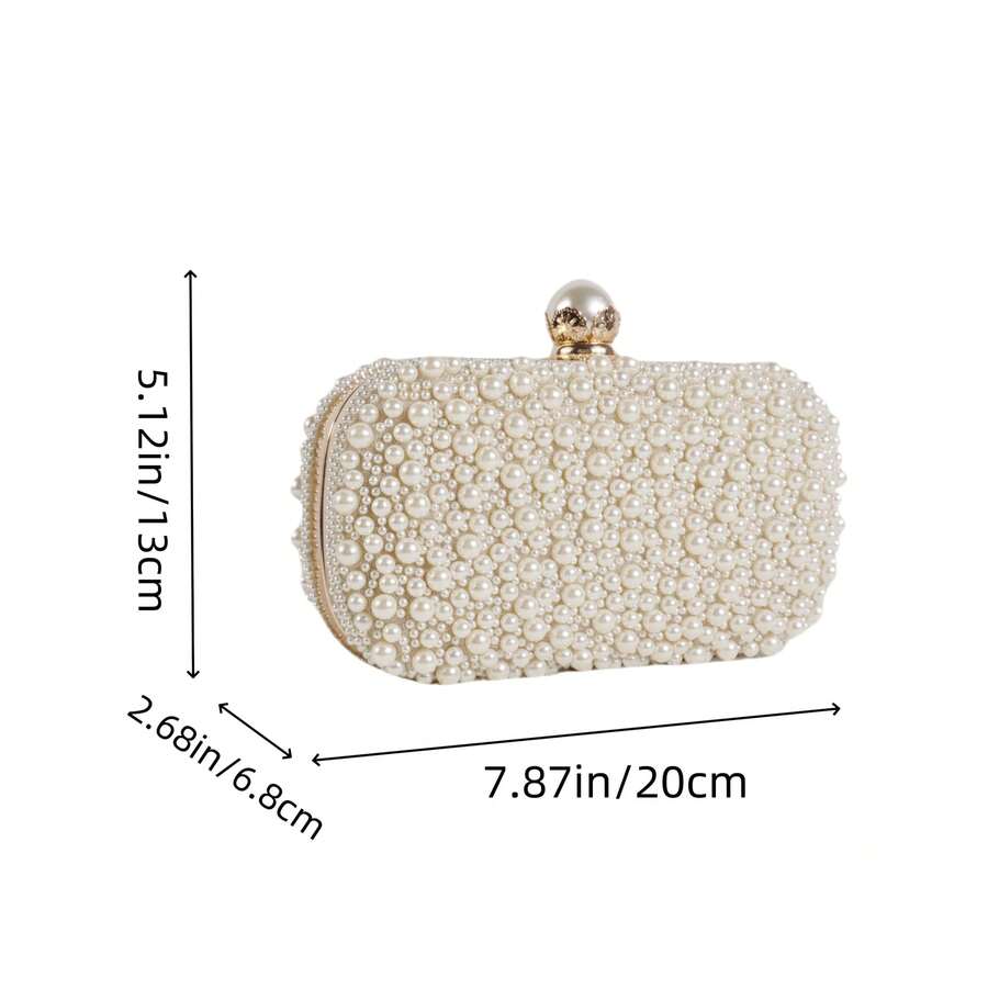 Mini Faux Pearl Beaded Clutch  - Mini Bag Evening Clutch recension och pris