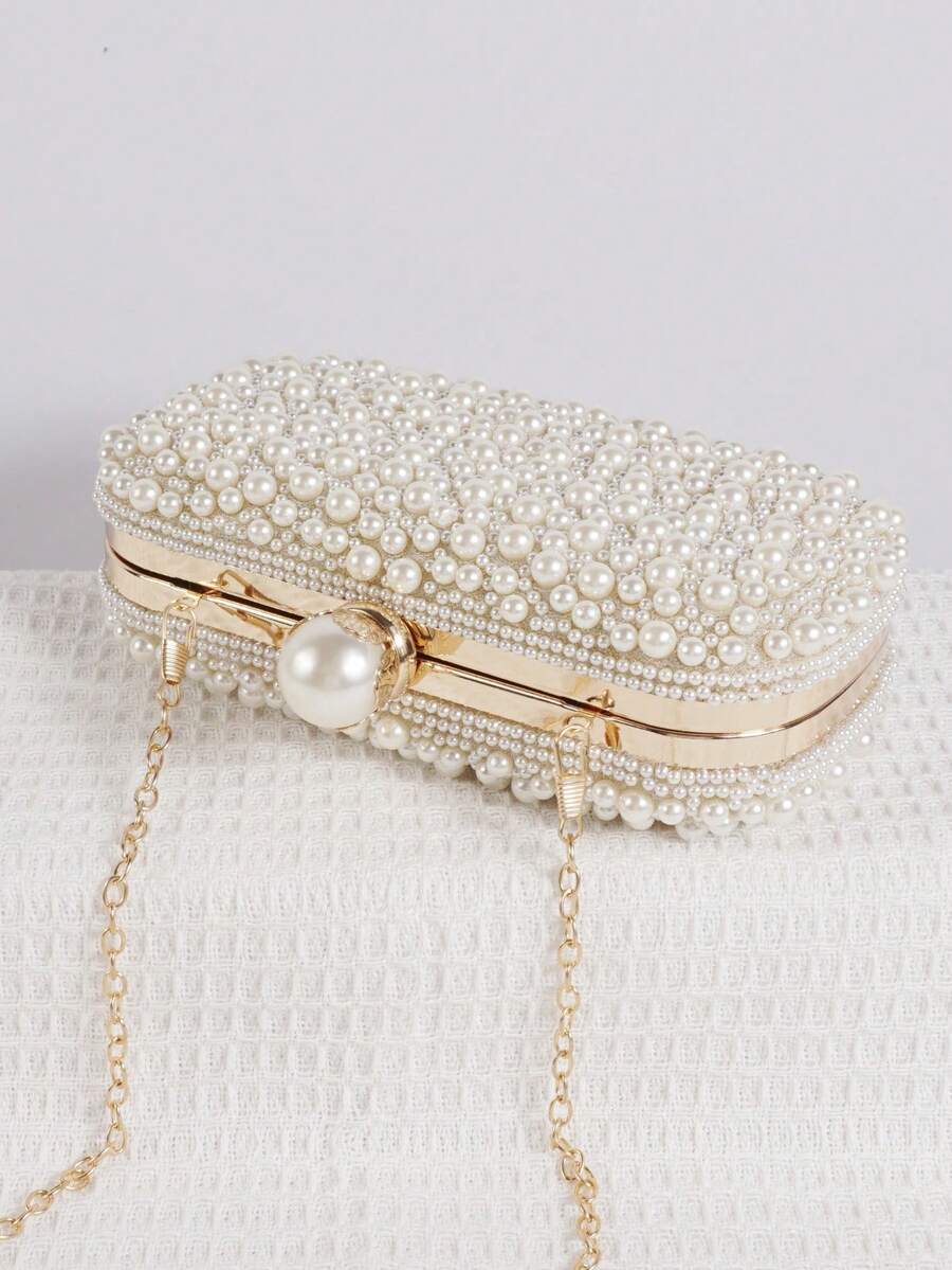 Mini Faux Pearl Beaded Clutch  - Mini Bag Evening Clutch recension och pris