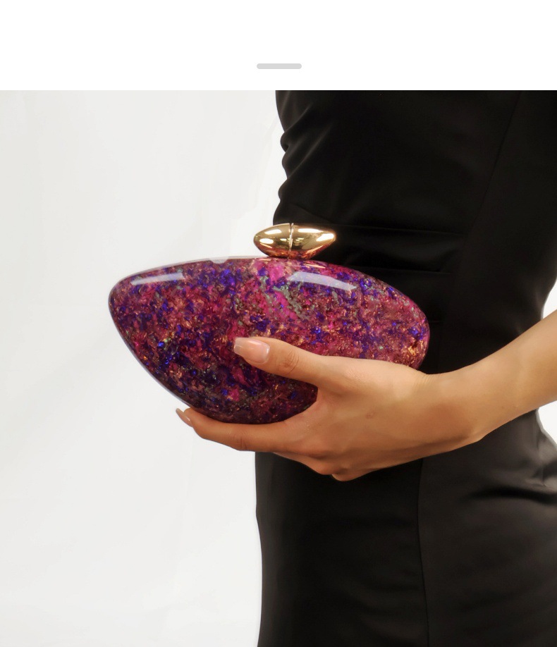 Shell Brand Pearl Brown Marble - Mini Bag Evening Clutch recension och pris
