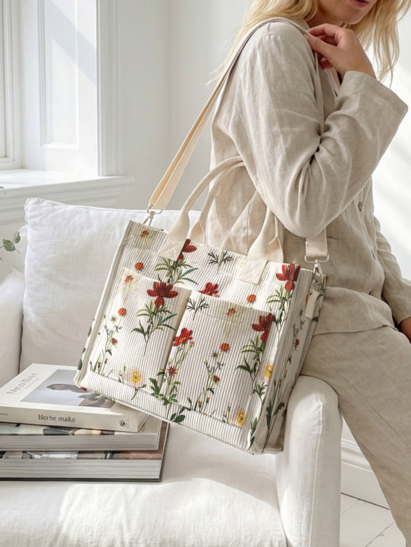 Vintage Botanical Wildflower P - Luxury Quilted Bags recension och pris