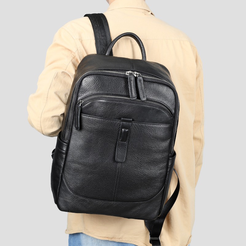XZAN First Layer Cowhide Backp - Genuine Leather Backpack recension och pris
