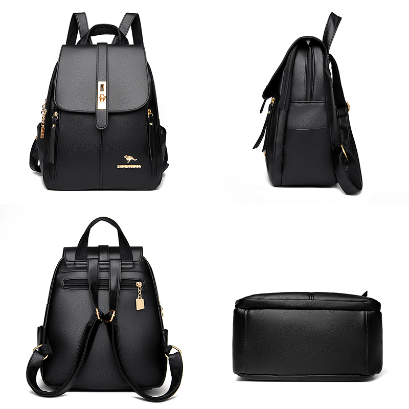 2024 Genuine Women Leather Bac - Genuine Leather Backpack recension och pris
