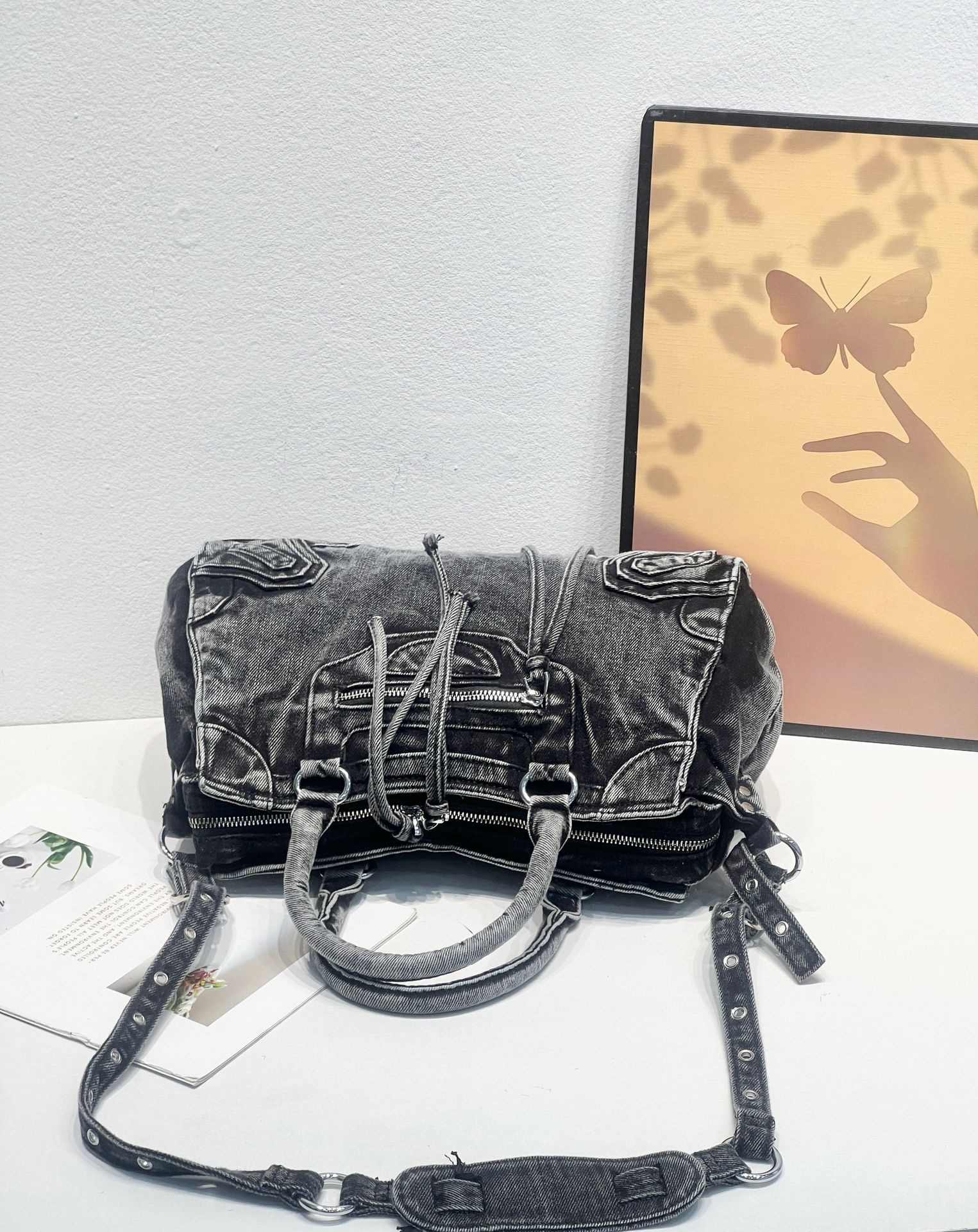 New Moto & Biker Pillow Bags F - Luxury Bags Denim recension och pris