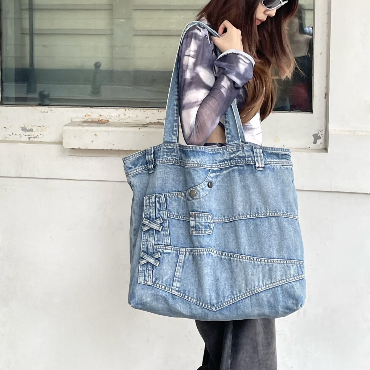Washed Denim Women handbag Cow - Luxury Bags Denim recension och pris