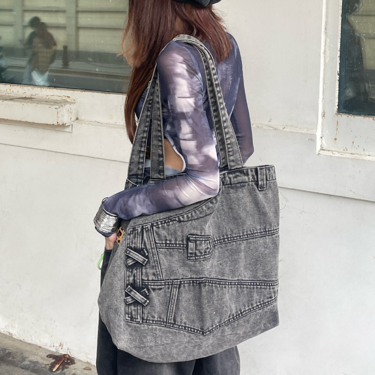 Washed Denim Women handbag Cow - Luxury Bags Denim recension och pris