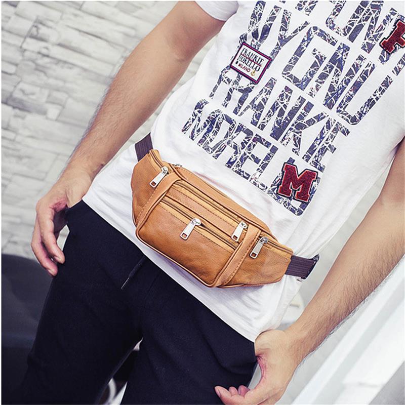 Men's Waist Bag Top Layer Cowh - Genuine Leather Backpack recension och pris