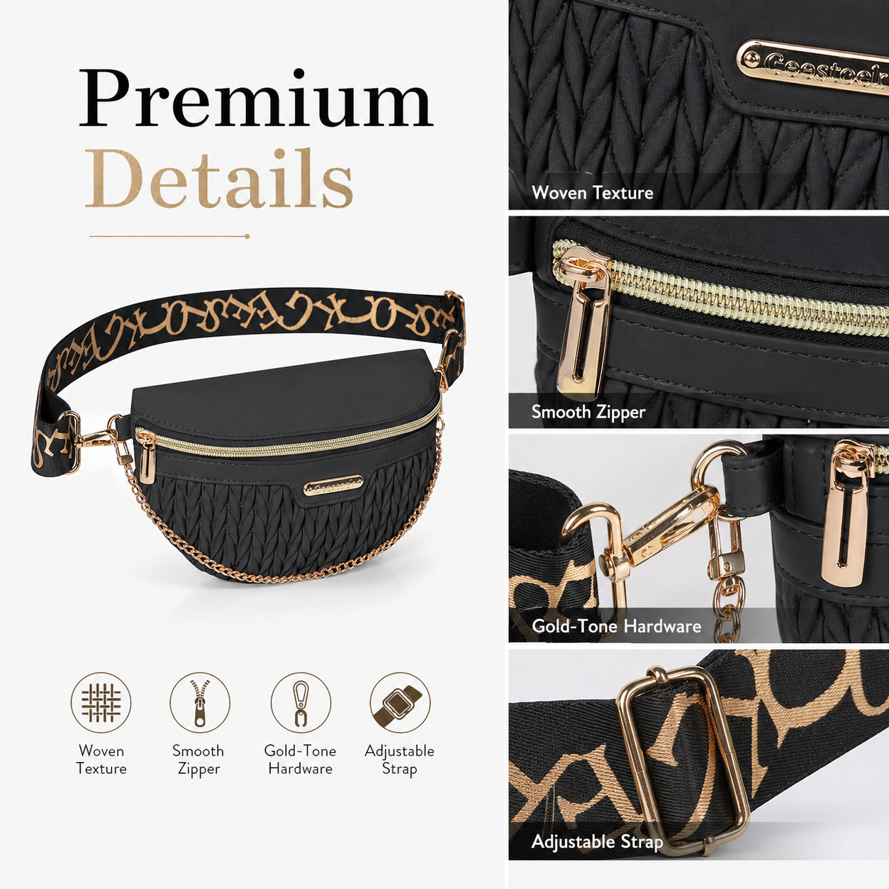 Luxury Quilted Waist Pack for  - Luxury Quilted Bags recension och pris