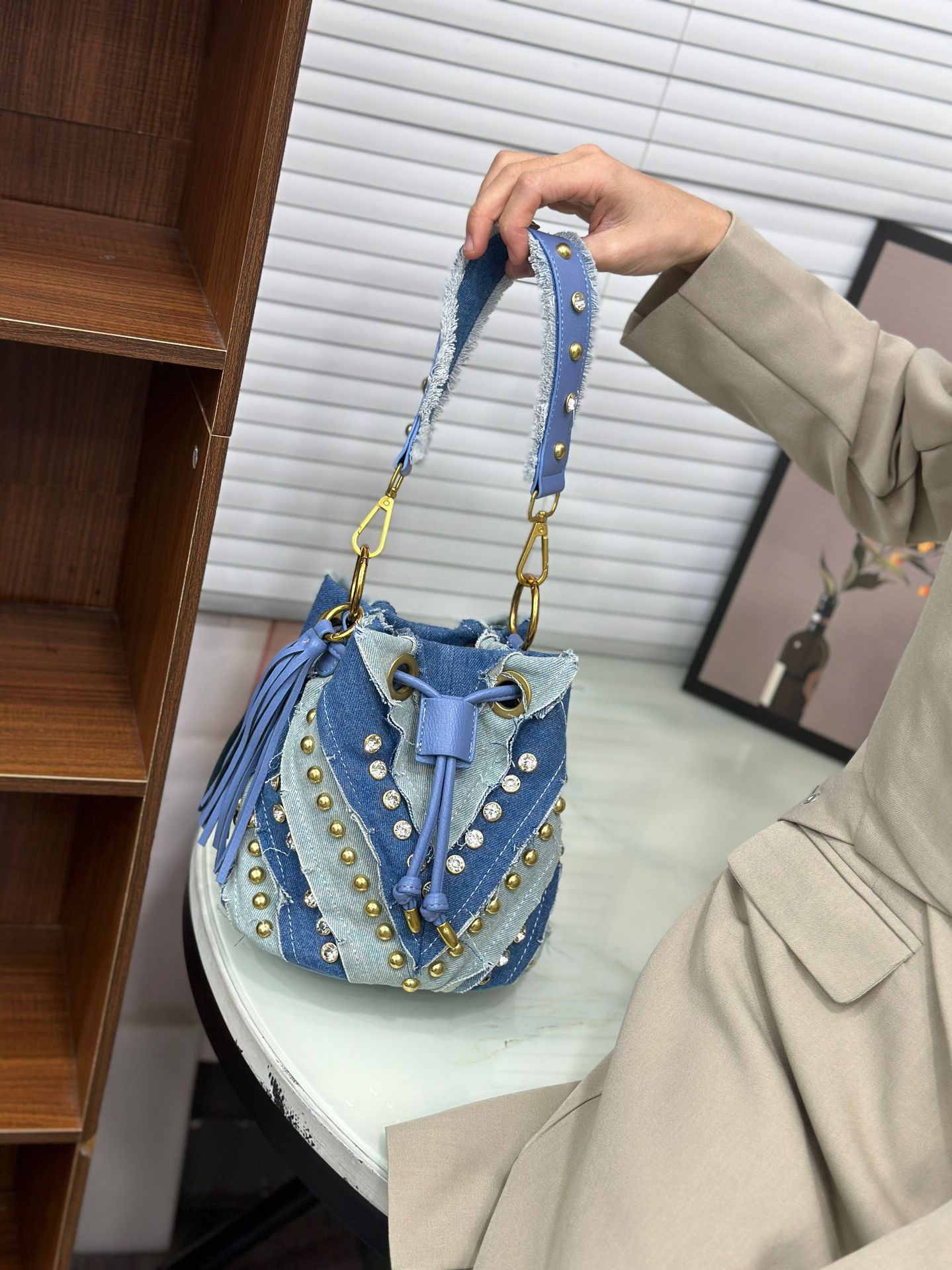 Light Luxury Fashionable Diamo - Luxury Bags Denim recension och pris