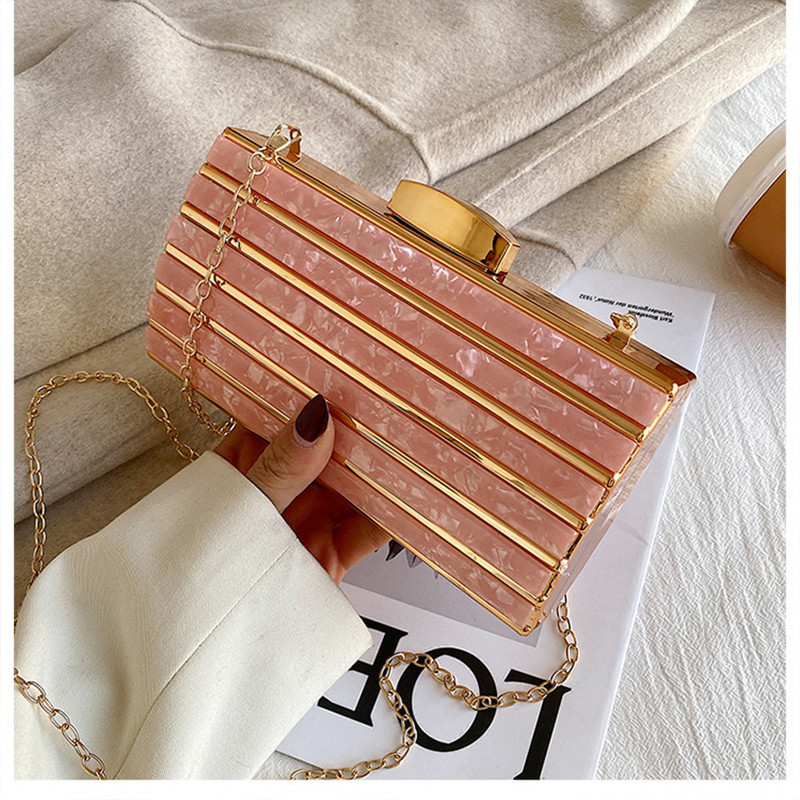 Luxury Designer Acrylic Square - Mini Bag Evening Clutch recension och pris