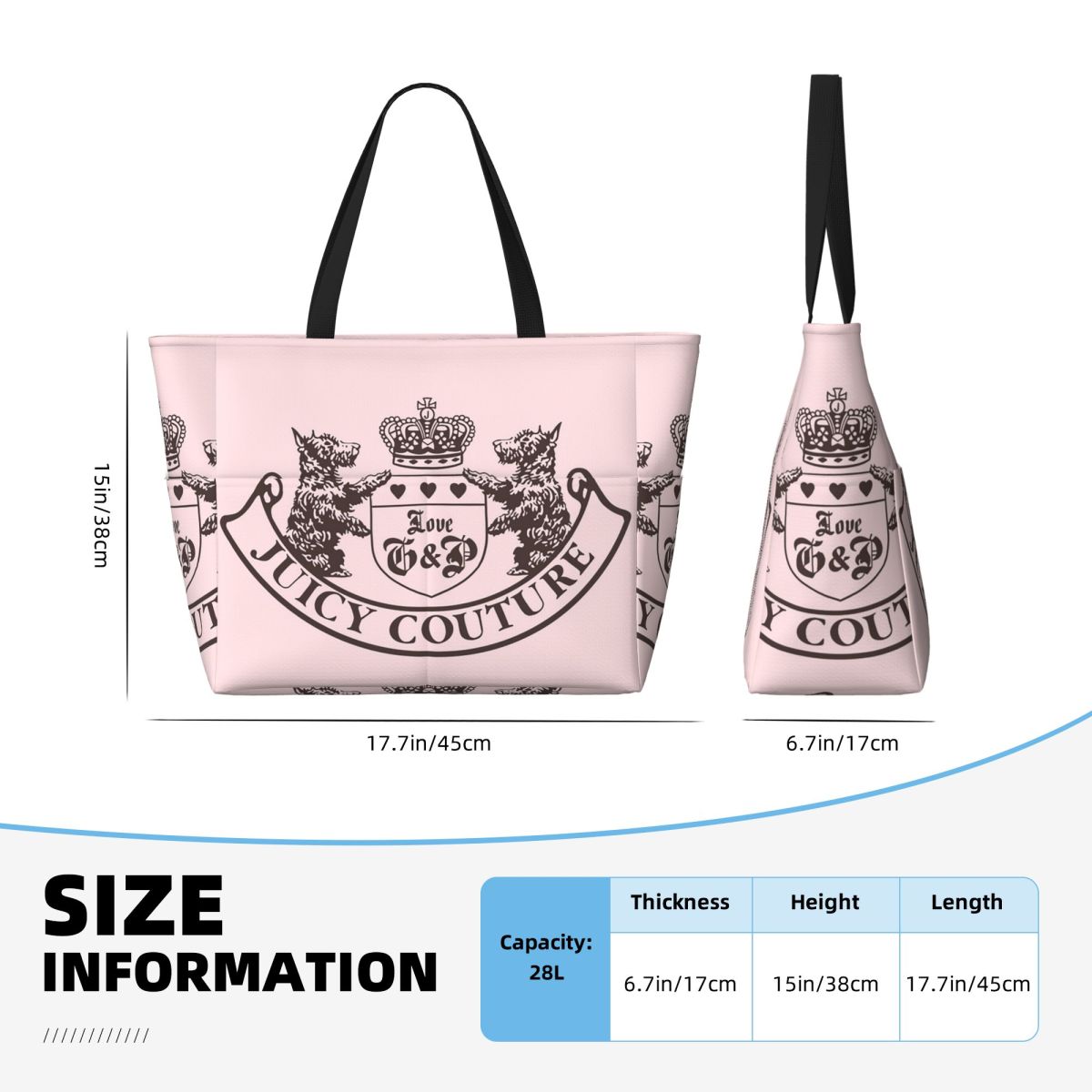 Y2k Juicy Couture Crest Beach  - Luxury Yoga Bags recension och pris