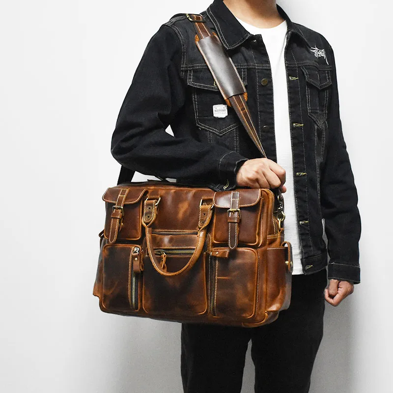 Vintage Men's Black Shoulder B - Luxury Bags For Travel recension och pris
