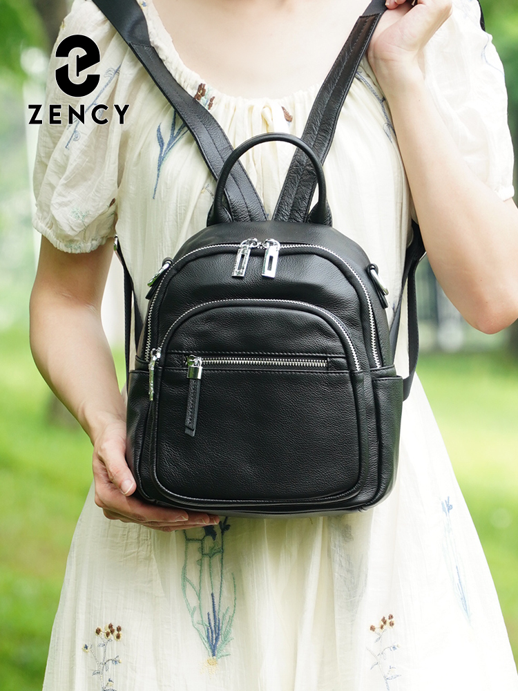 Zency Genuine Leather Small Ba - Genuine Leather Backpack recension och pris