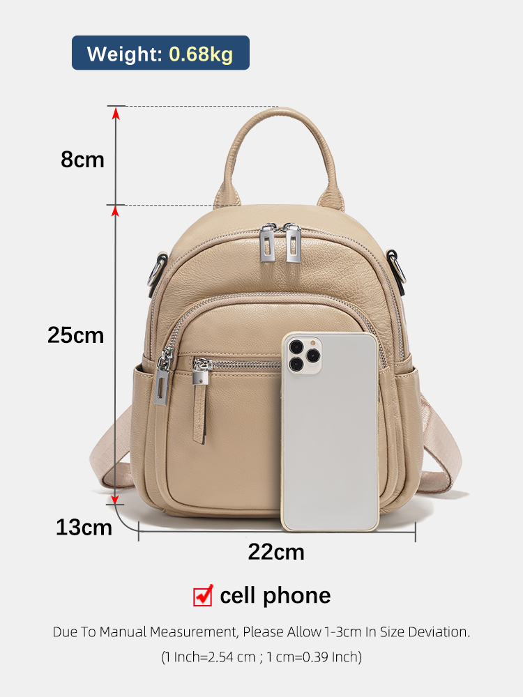 Zency Genuine Leather Small Ba - Genuine Leather Backpack recension och pris
