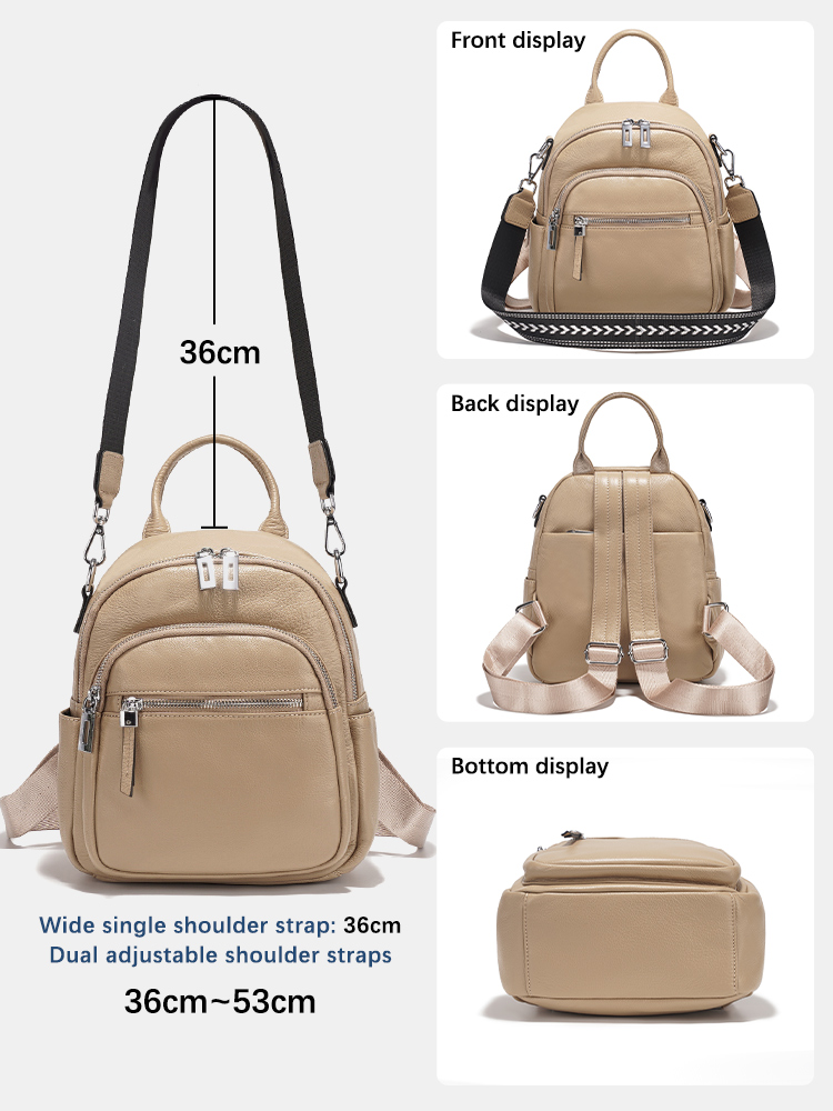 Zency Genuine Leather Small Ba - Genuine Leather Backpack recension och pris