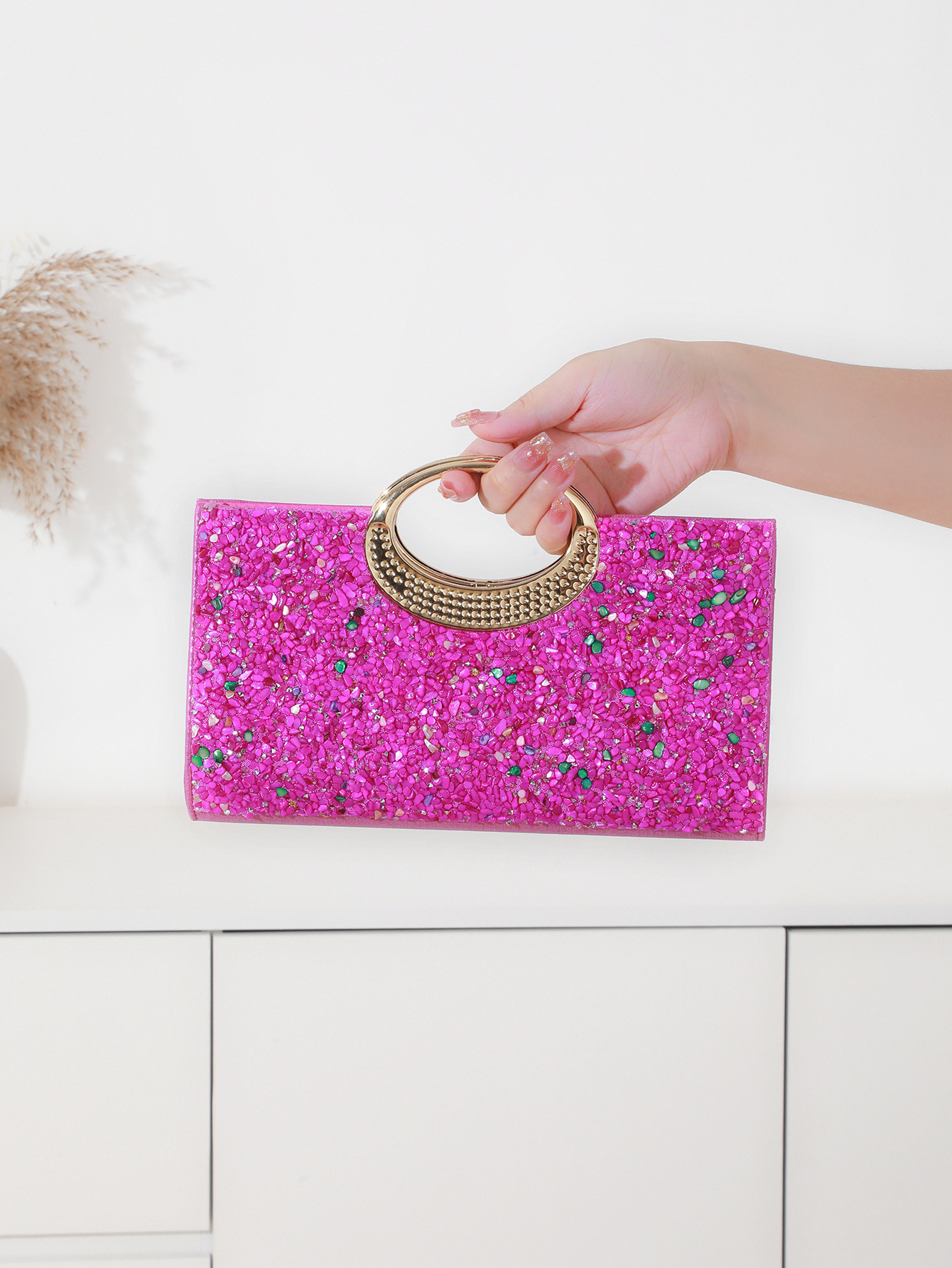 2025 New Single Side Stone Eve - Mini Bag Evening Clutch recension och pris