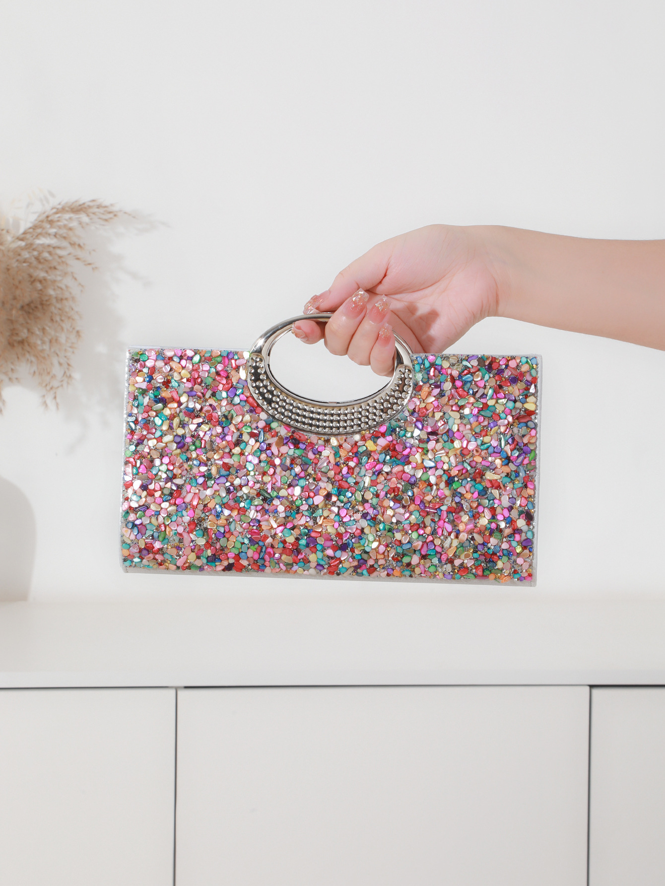 2025 New Single Side Stone Eve - Mini Bag Evening Clutch recension och pris