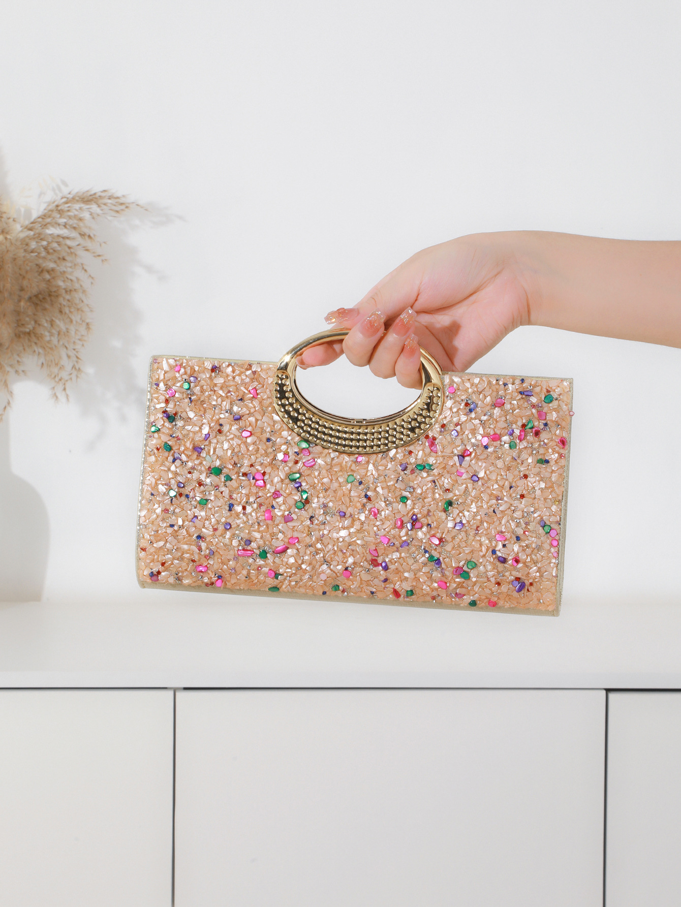 2025 New Single Side Stone Eve - Mini Bag Evening Clutch recension och pris