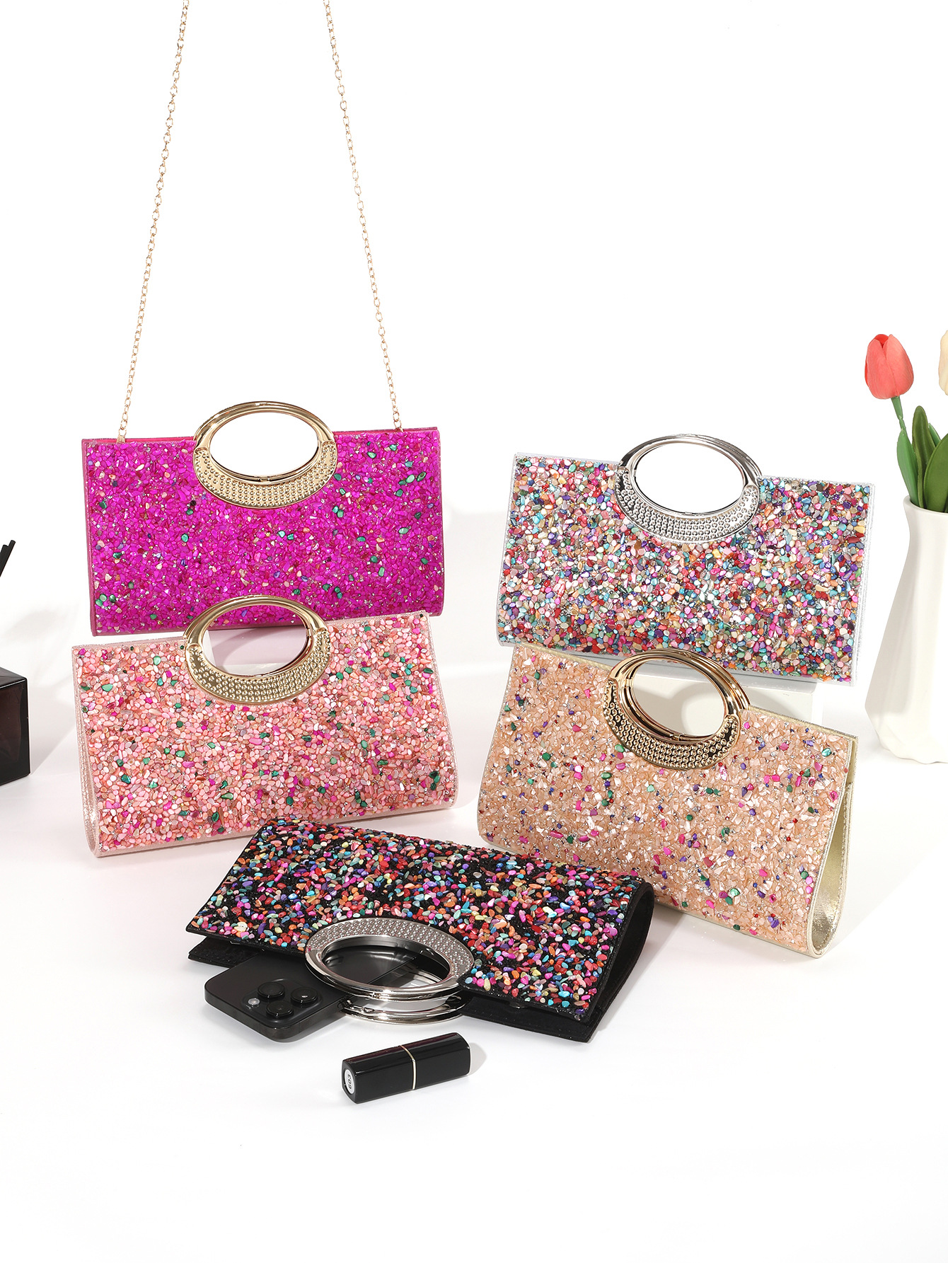2025 New Single Side Stone Eve - Mini Bag Evening Clutch recension och pris