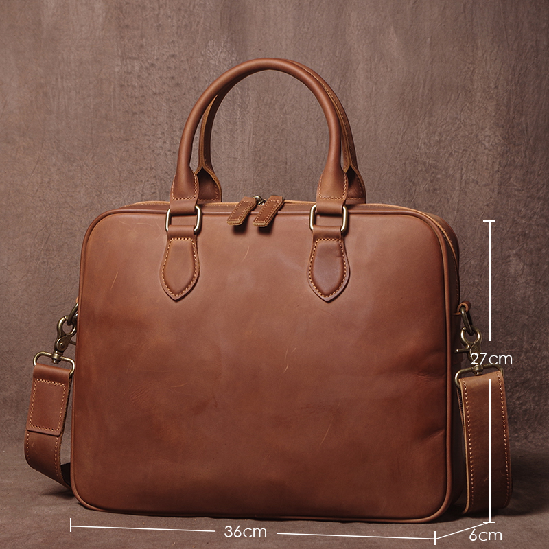 GURO Men Crazy Horse Cowhide B - Luxury Bags Laptop recension och pris