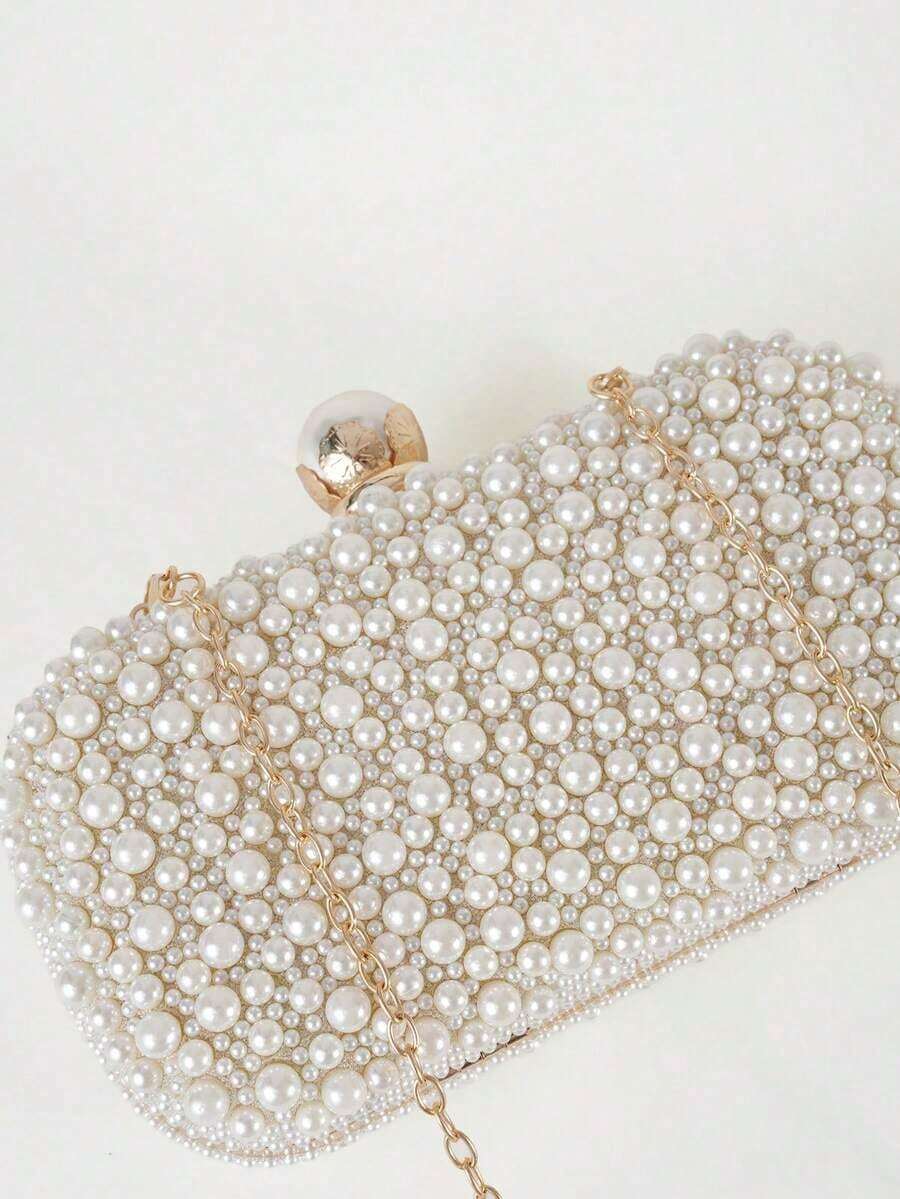 Mini Faux Pearl Beaded Clutch  - Mini Bag Evening Clutch recension och pris