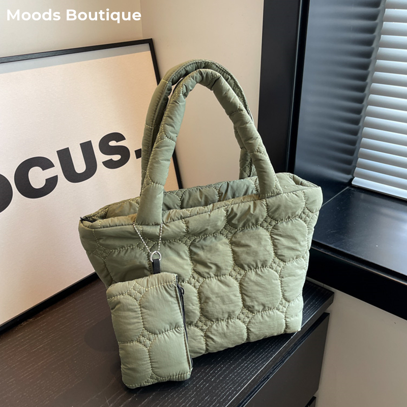 MOODS Padded Shoulder Bag Set  - Luxury Quilted Bags recension och pris