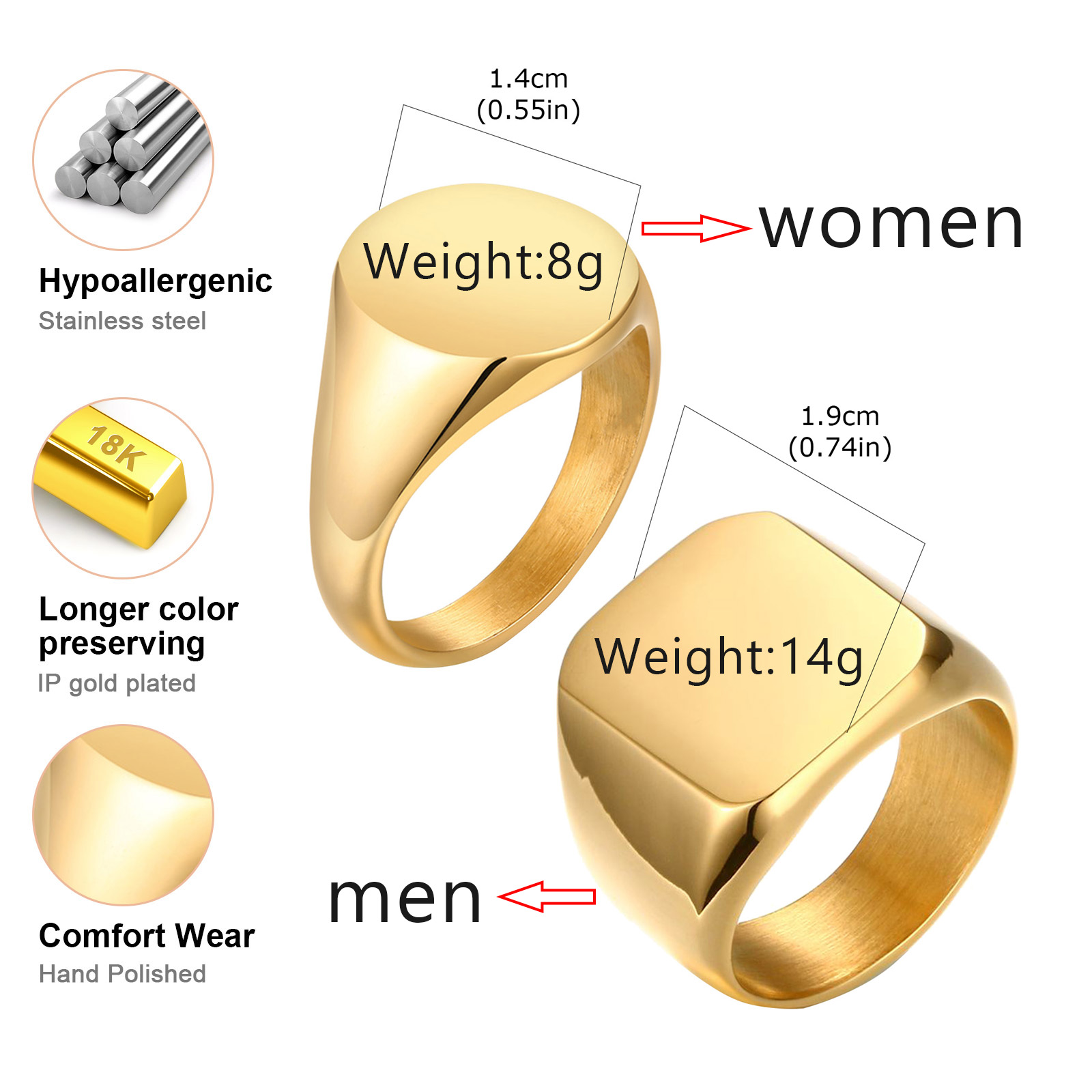 Personalized Jewelry 18 KT Gol - Luxury Bags Discount recension och pris