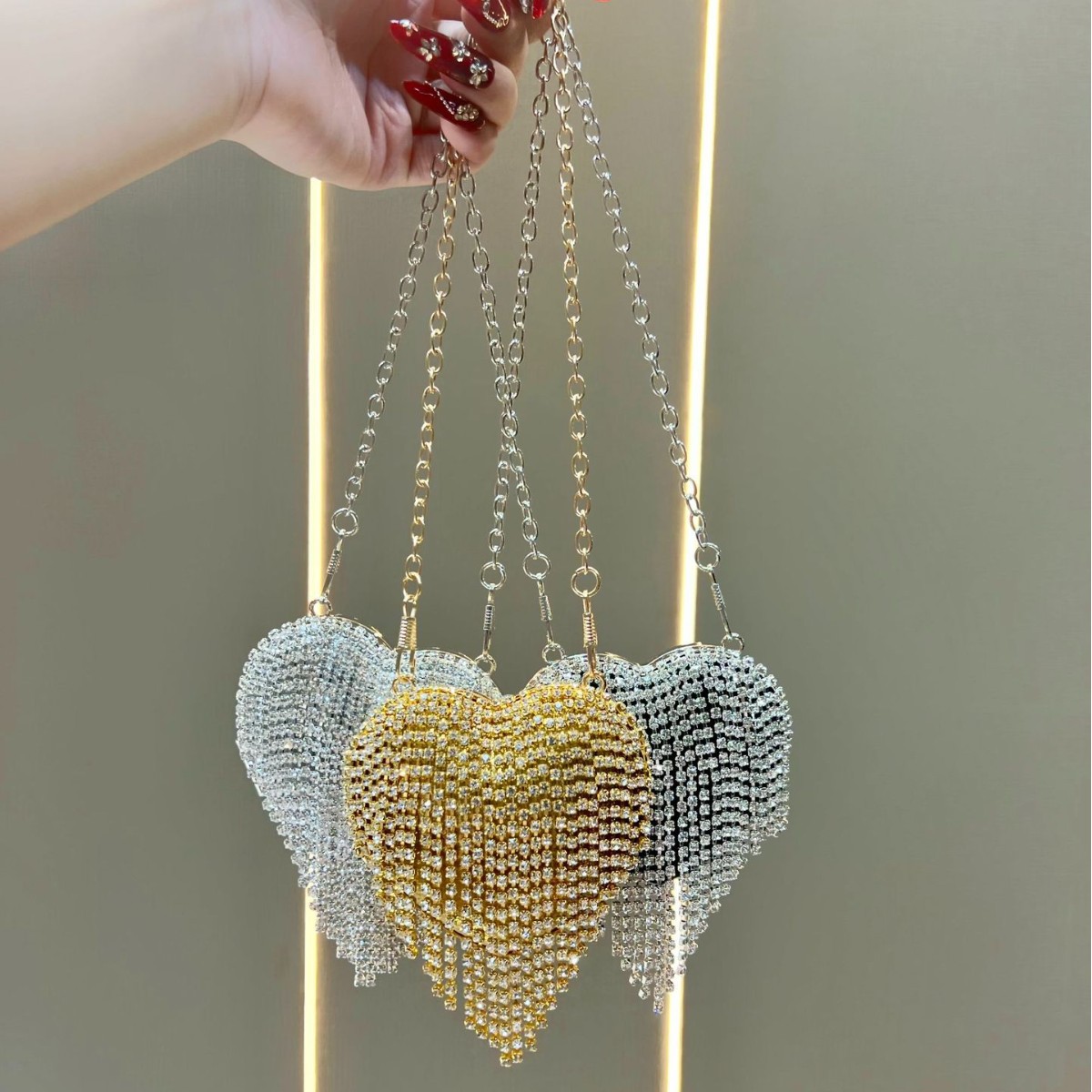 Luxury Rhinestone Crystal Clut - Mini Bag Evening Clutch recension och pris